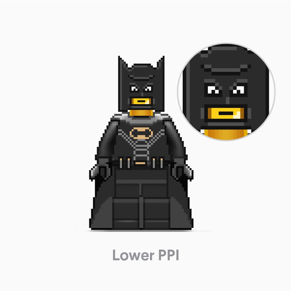 An image showing low PPI resolution