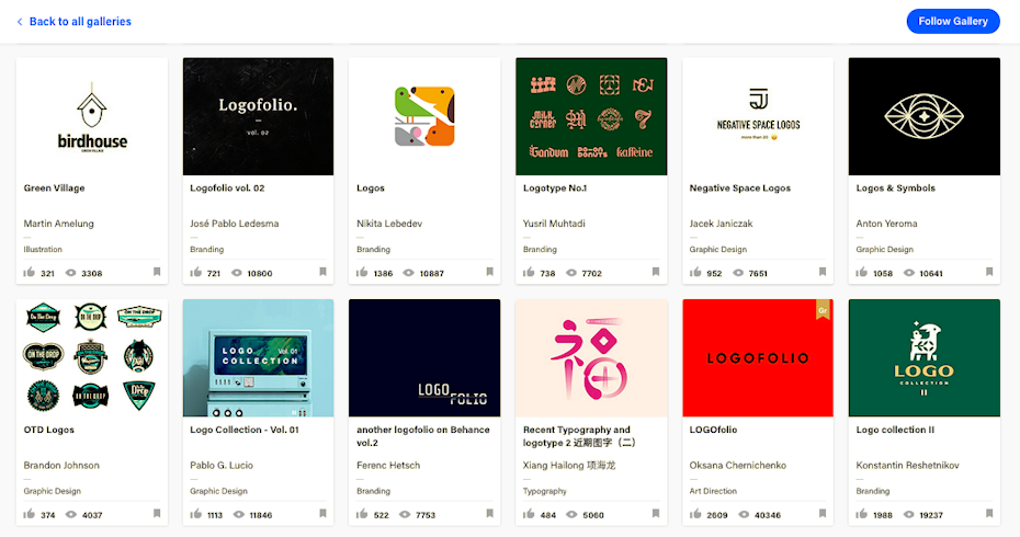 Behance screenshot