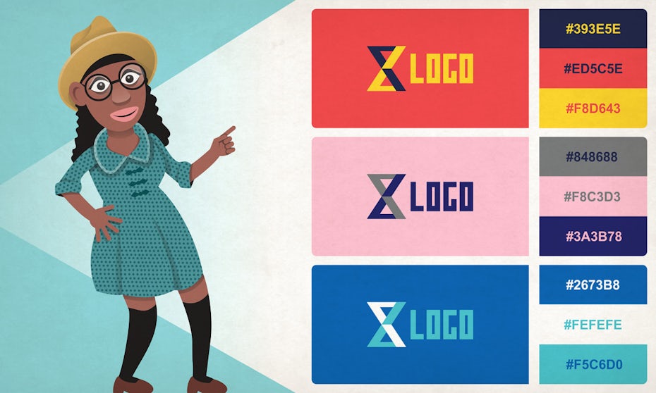 different logo color combinations