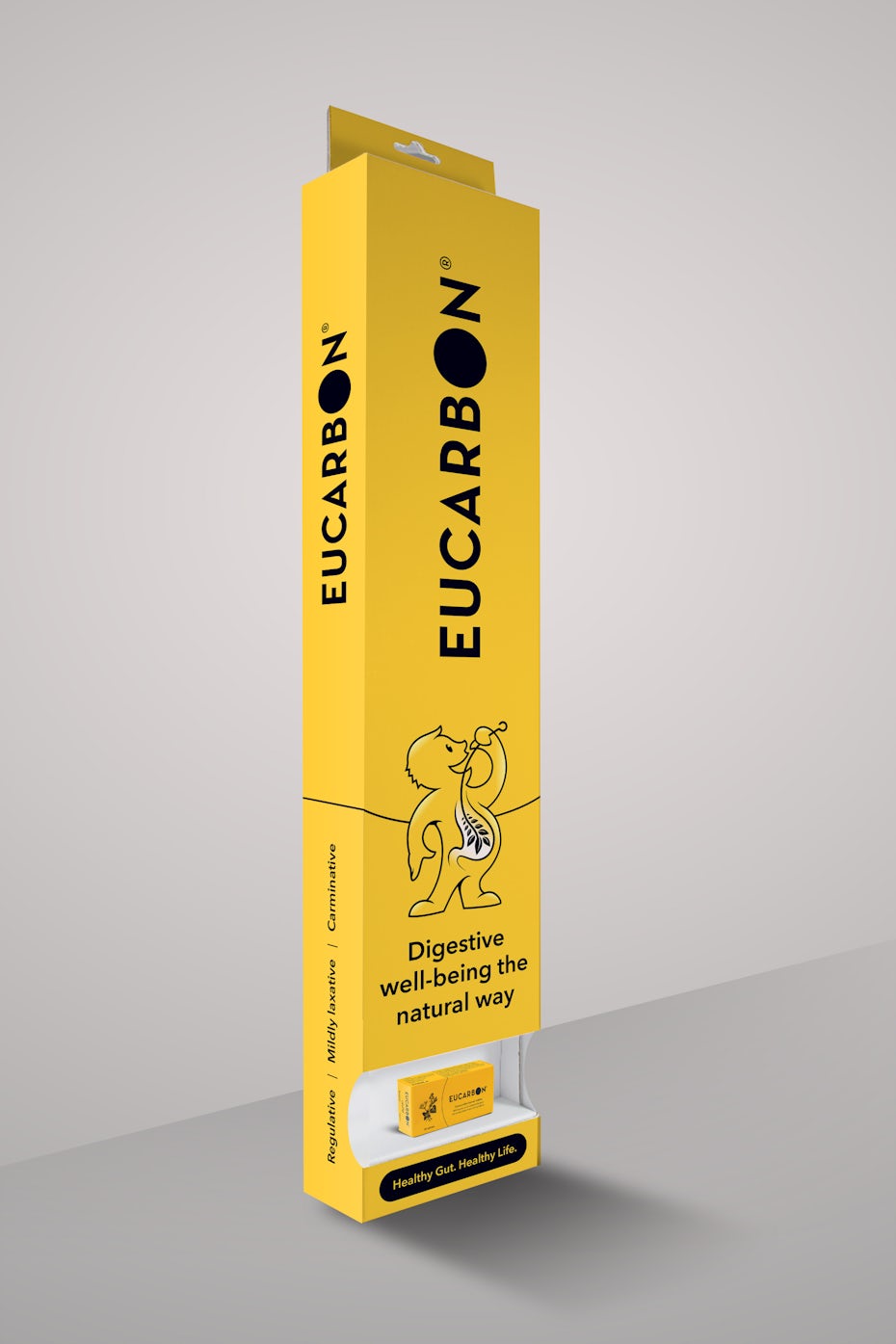A bright, yellow medical packaging