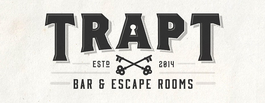 vintage-style logo showing keyholes and crossbones-style keys
