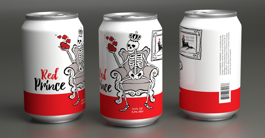 Skeleton can label for Red Prince