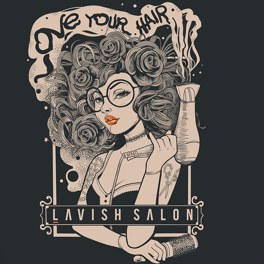 Love your hair salon t shirt design