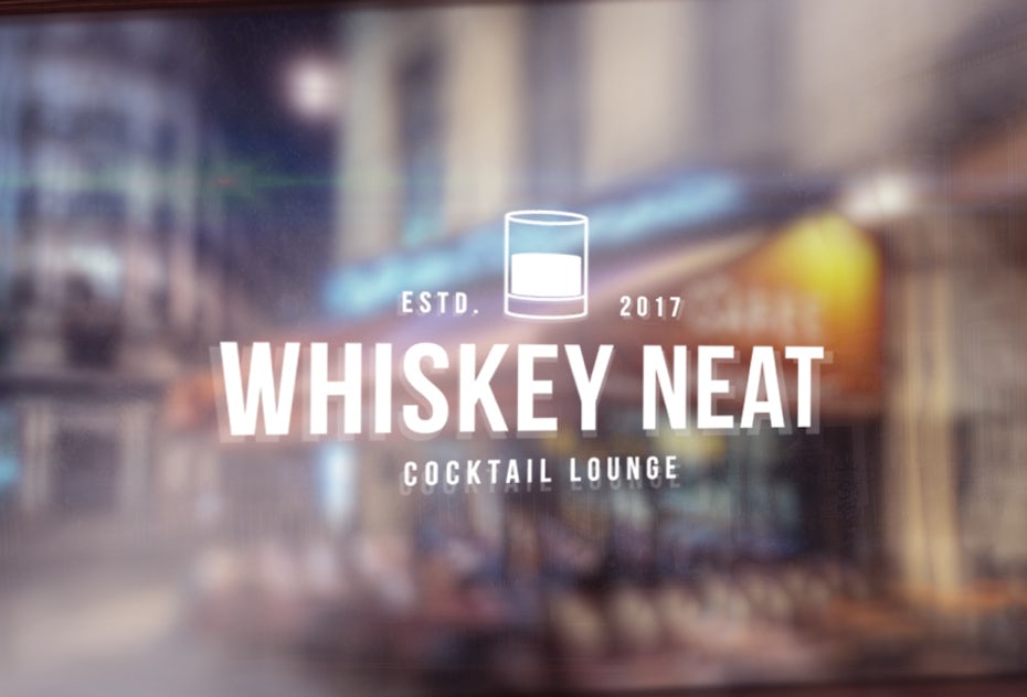 circular logo showing a simple line image of whiskey in a glass
