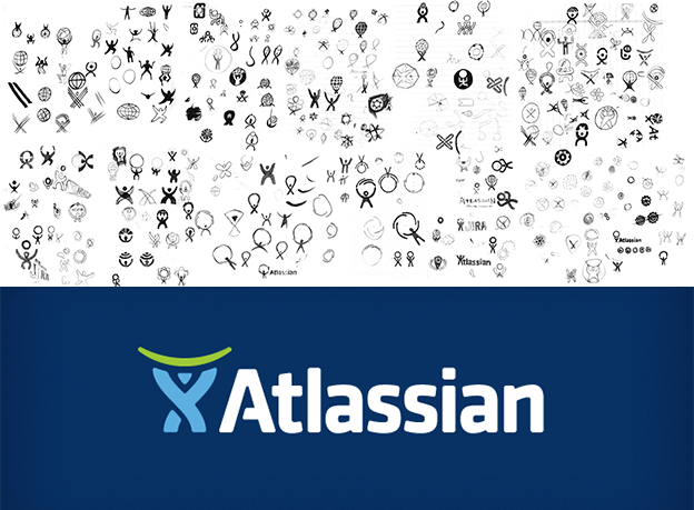 Atlassian’s logo design process sketches