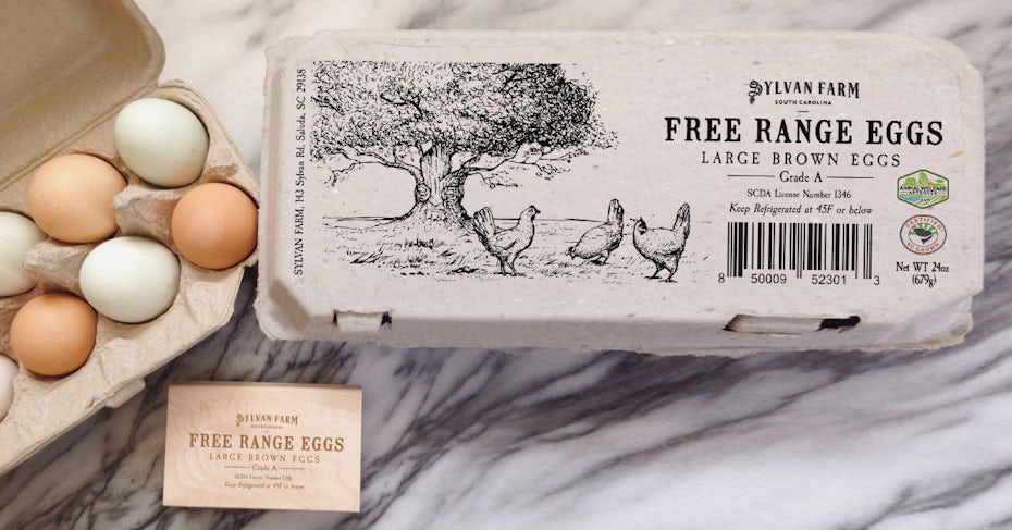 Free range egg carton design