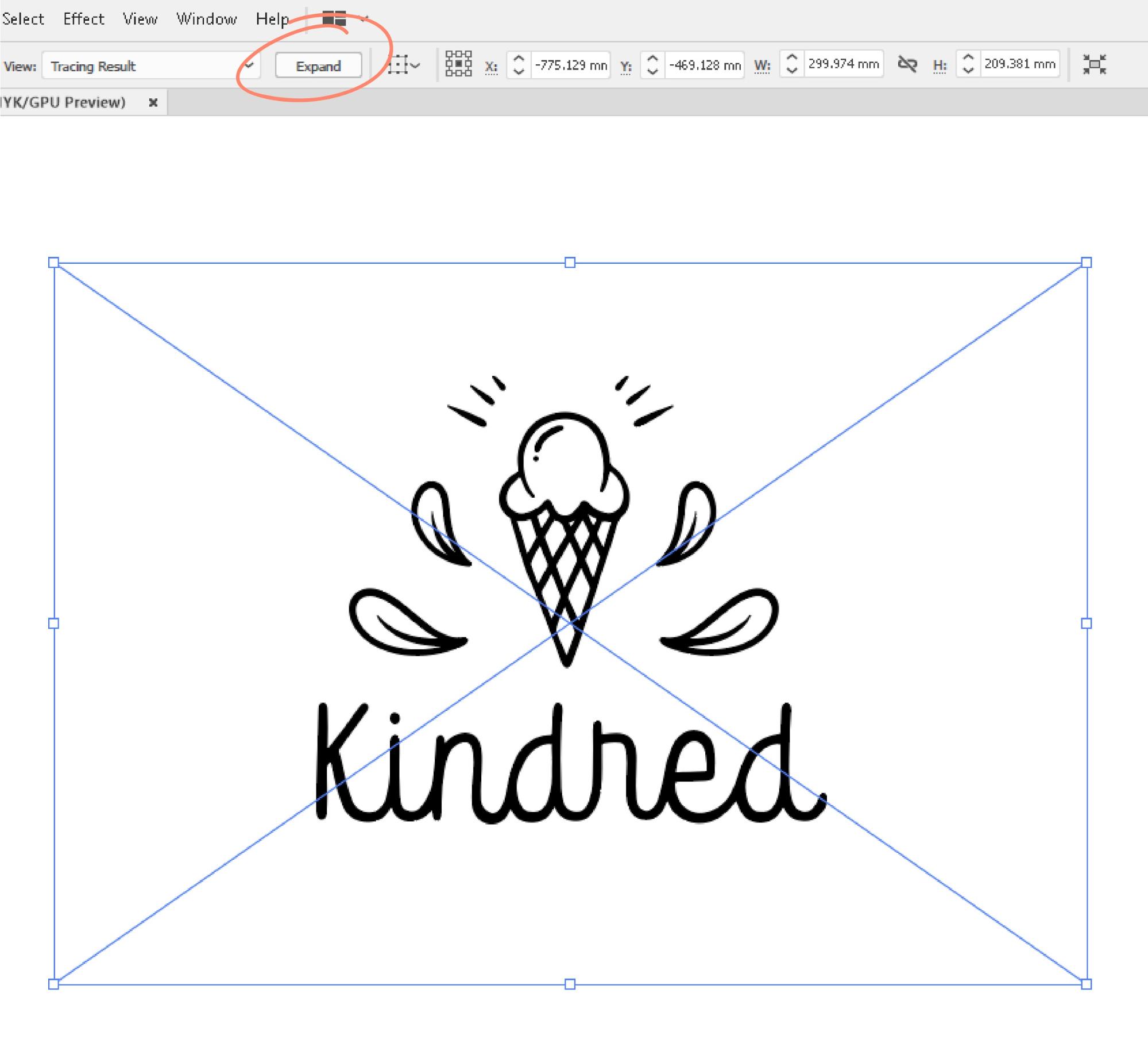 Screenshot of Illustrator Logo Process