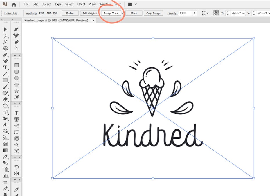 Capture d'écran montrant comment créer un logo dans Illustrator
