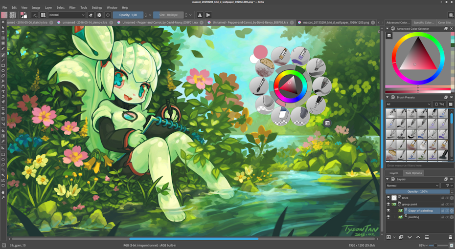 Krita interface