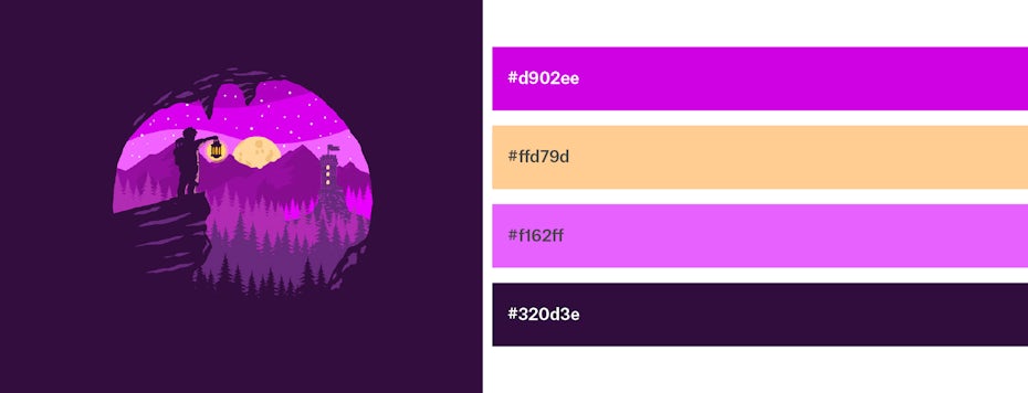 Purple Color Palette (violet) [ Codes + Combinations]
