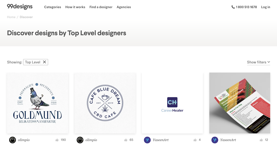 99designs discover designs