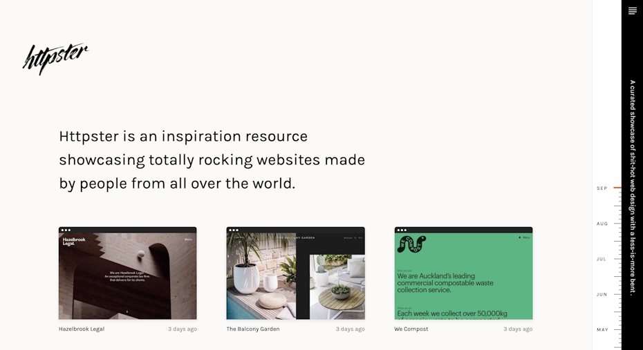 Httpster homepage