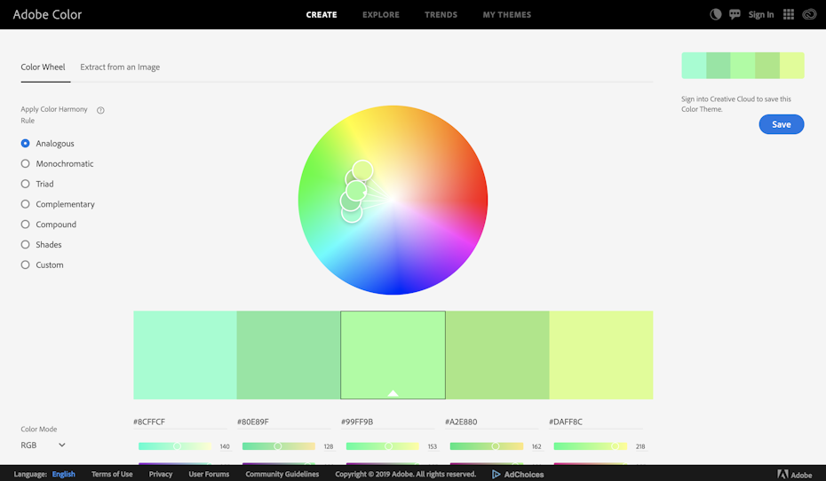 Adobe color page