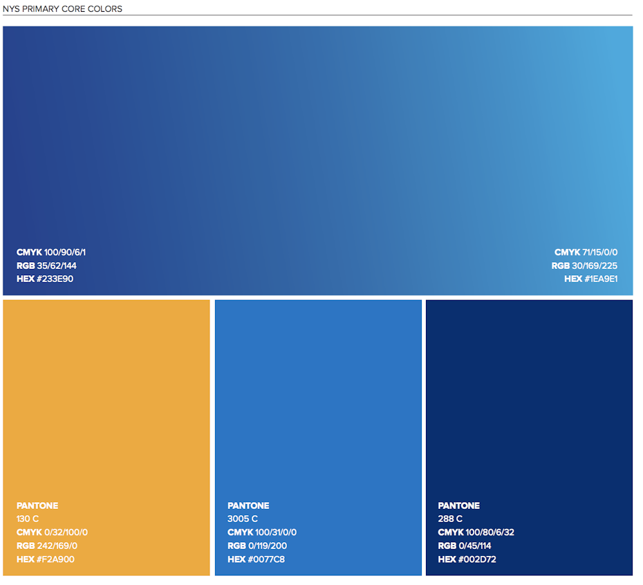 Screenshot of color palette section page 17