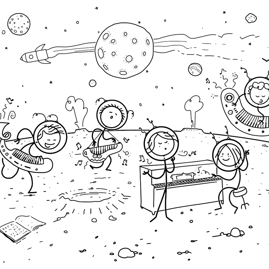 Children line art