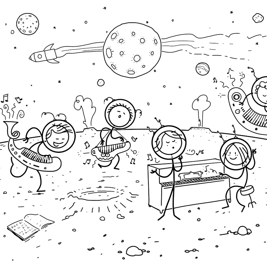 Children line art