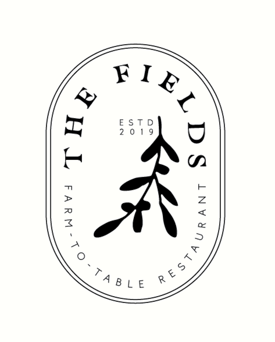 Restaurant logo design with hand-lettered serif font