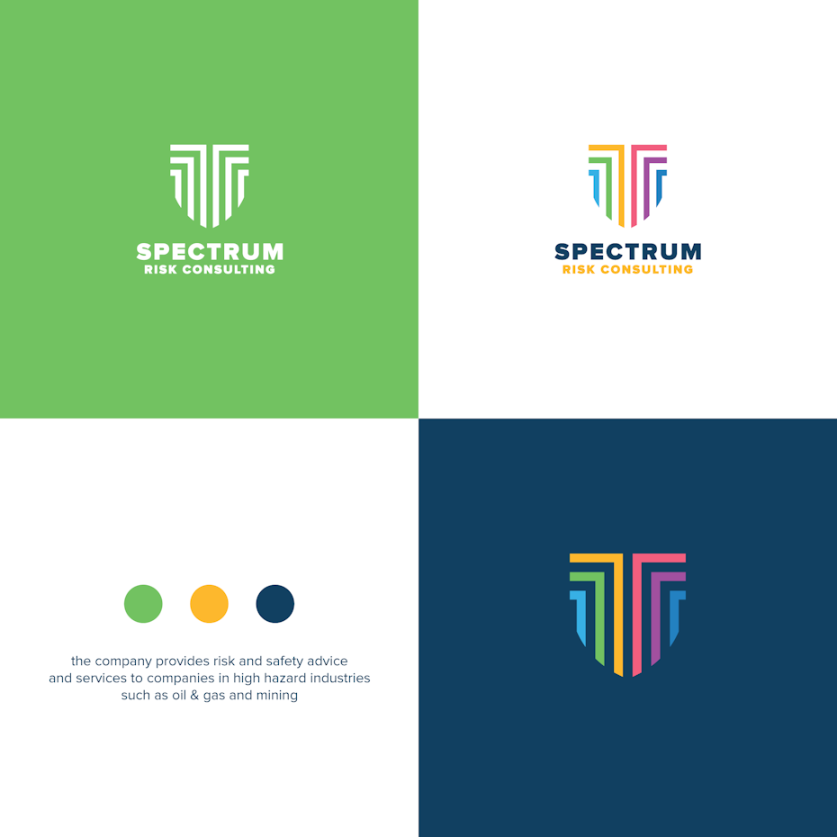 logo over various color backgrounds