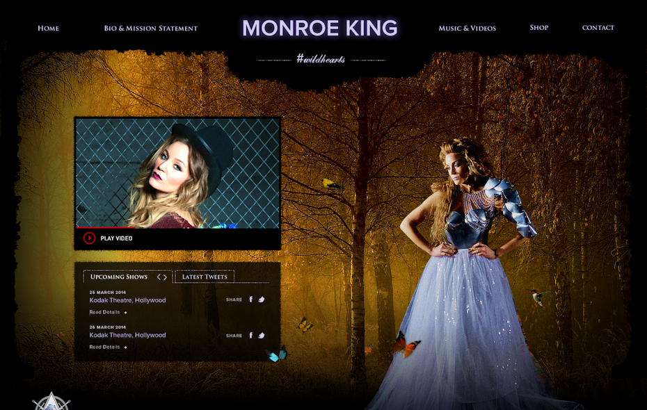 Mystical expressionist web design