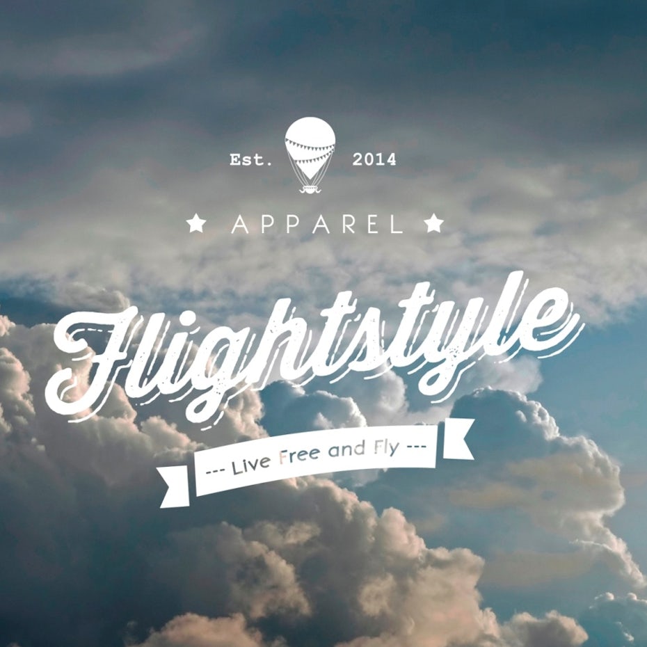 white vintage logo