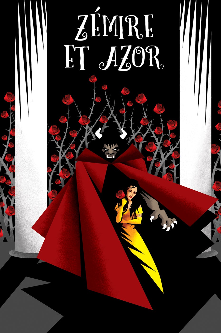 Expressionist poster illustration for Opera