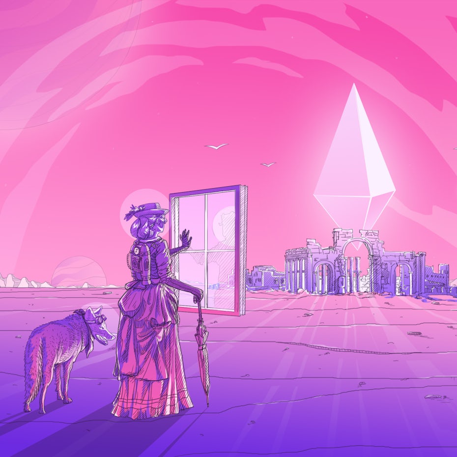 The Clever Coyote Slideshow Illustration