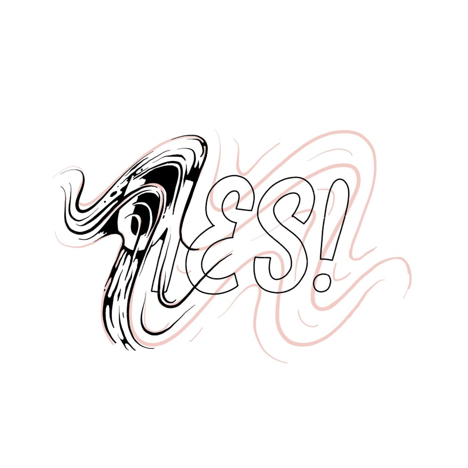 dynamic lettering of Yes