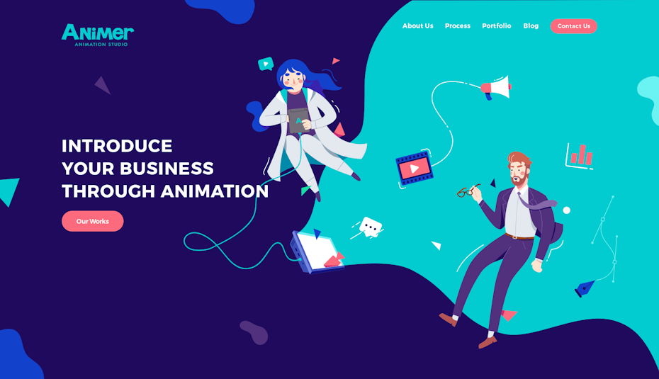 website landing page app