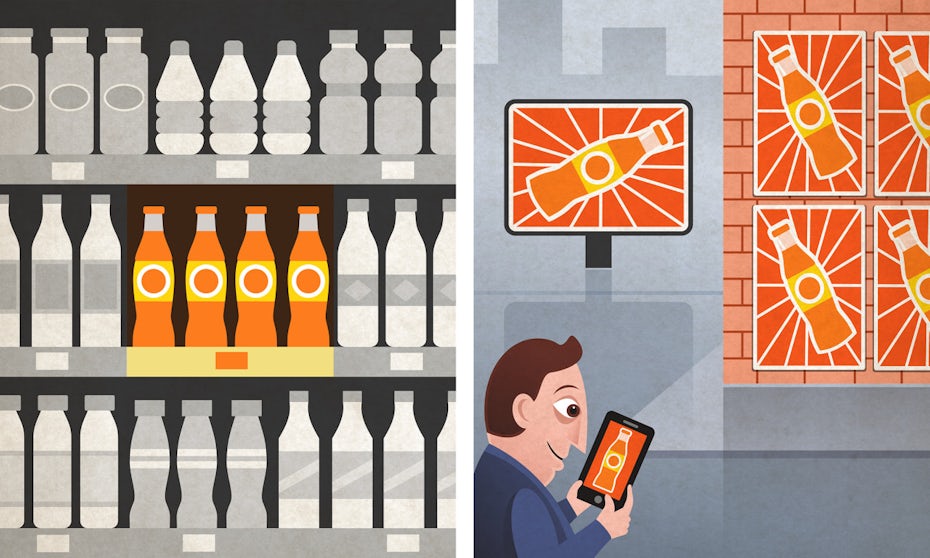 illustration of marketing and branding in everyday life
