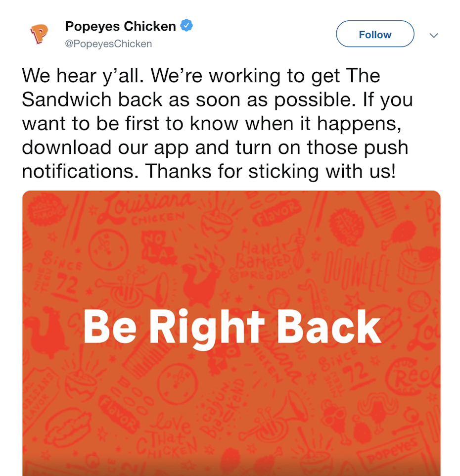 Popeyes gà sandwich twitter