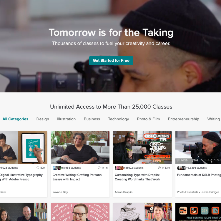 Skillshare website