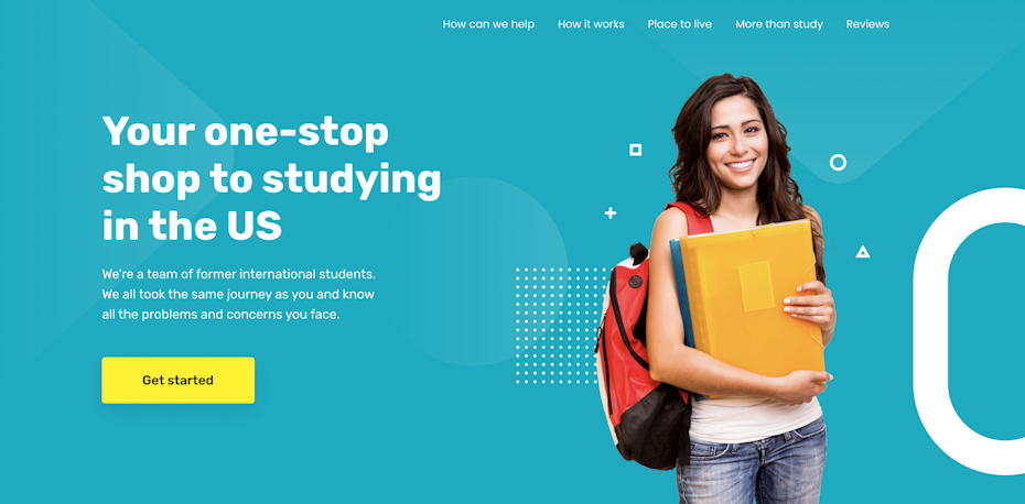 Educational website design for international students
