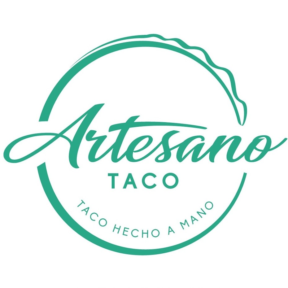 classic taco logo with custom font