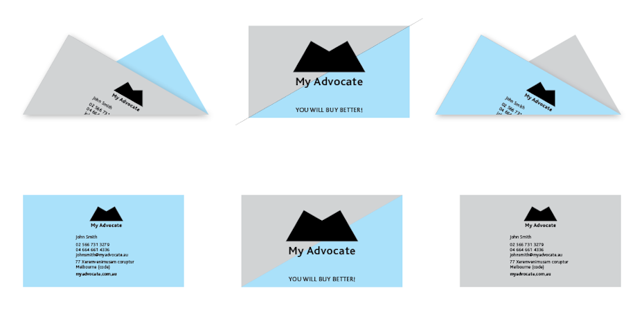 foldable business card