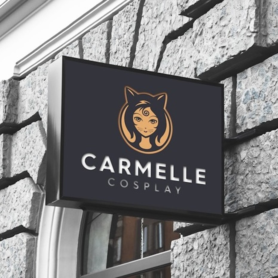 Anime mascot logo for cosplay shop