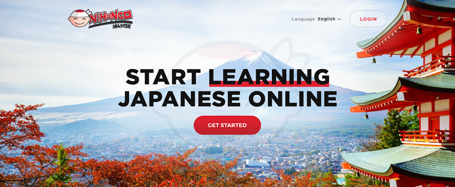 Language Learning landing page