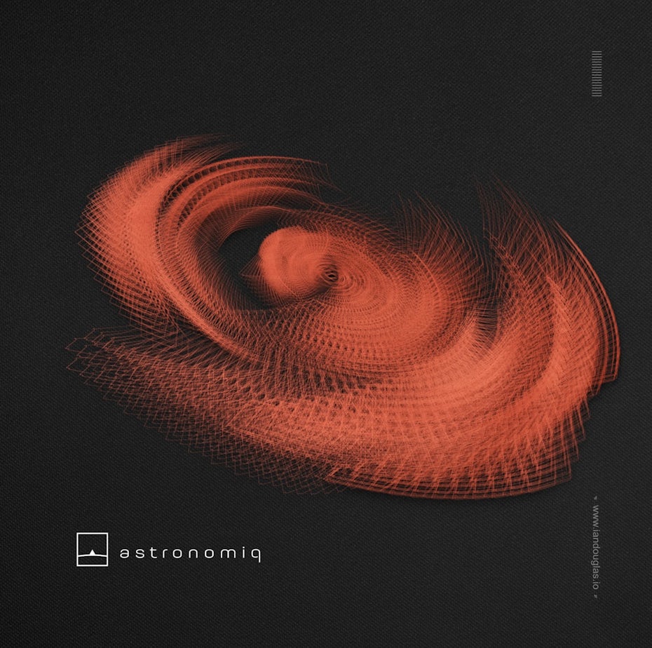 Abstract, thin-lined geometric design