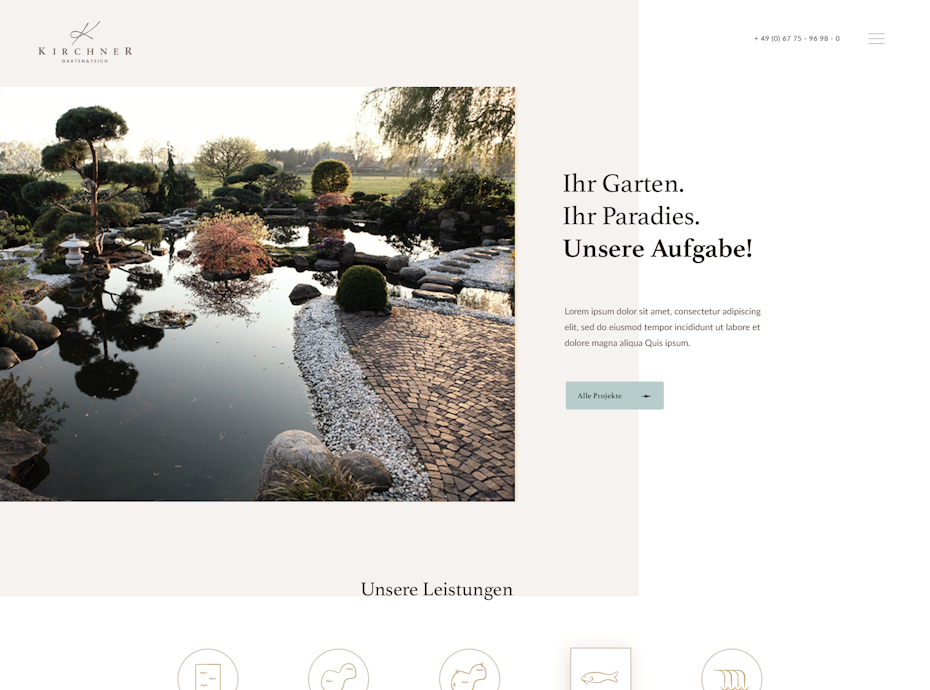 Example of 2020 web design trend of framing with blank space