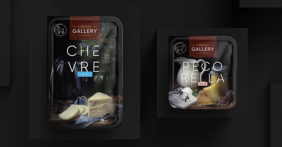 fine art packaging design trend: cheese packaging inspired by still life painting