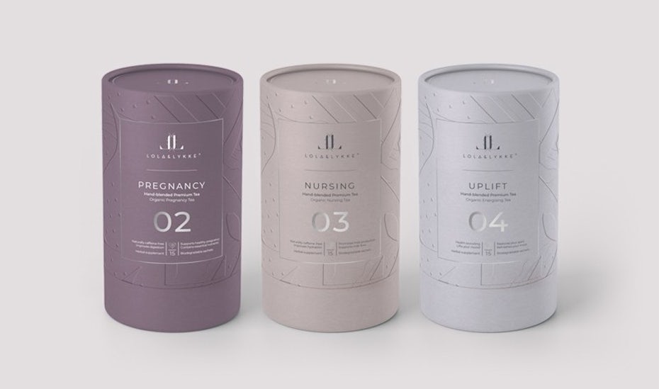Packaging design trends 2020 example: Lola & Likke Tea packaging