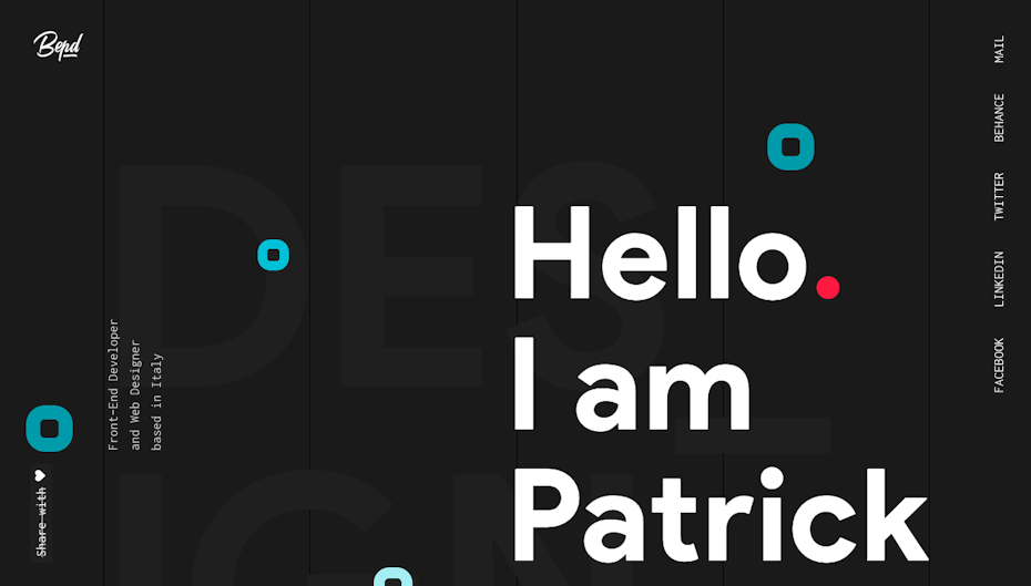minimalist web design with bold typography