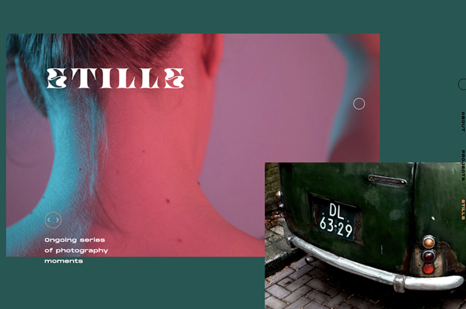 Example of 2020 web design trend of bold duotone
