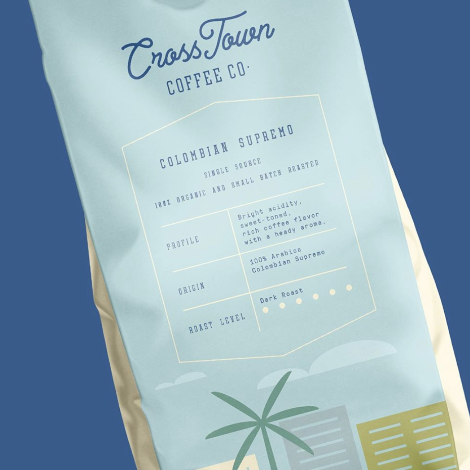 Cross Town Coffee Co. packaging