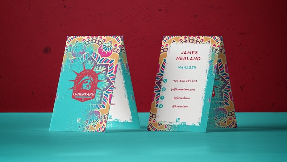 Spray paint business card design
