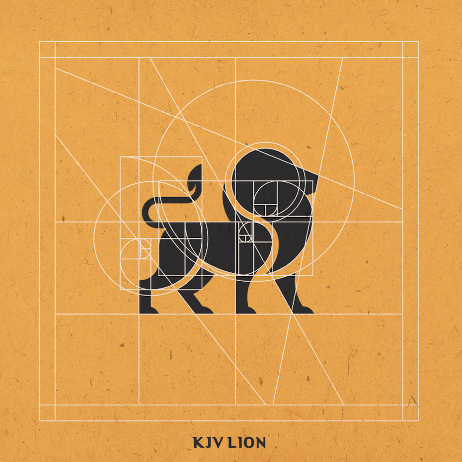 Geometric image of a lion