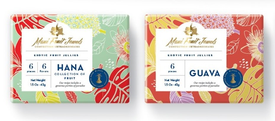 Graphic design trends 2020 example: Vibrant, colorful floral patterned packaging design