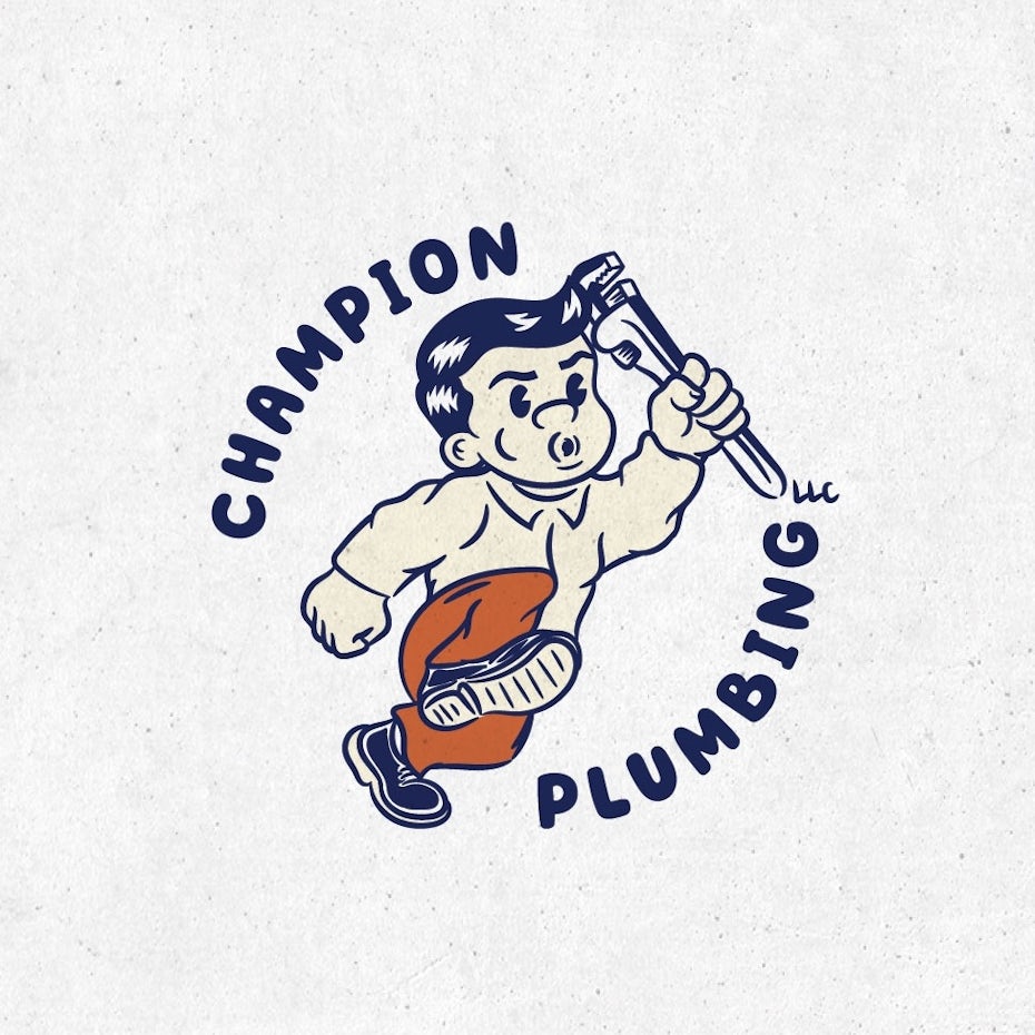 Logo design trends 2020 example: 1930s cartoon logo