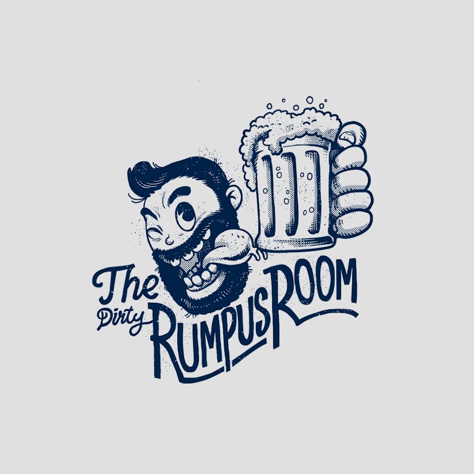 Logo design trends 2020 example: 1930s cartoon logo