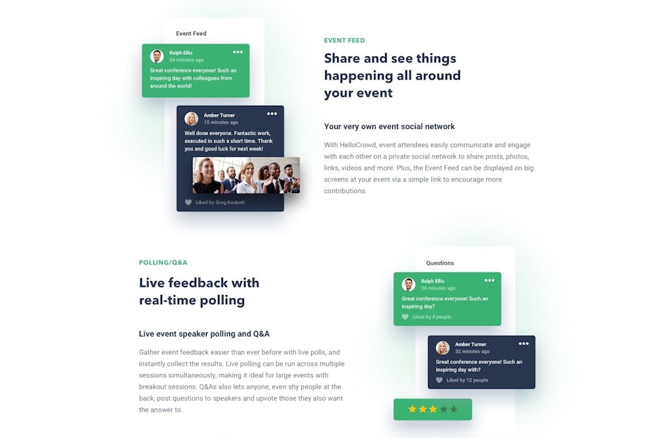 Example of 2020 web design trend of soft shadows and floating elements