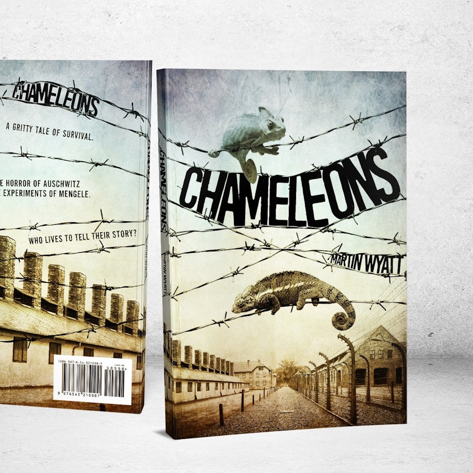 Book cover design with hand-drawn typography